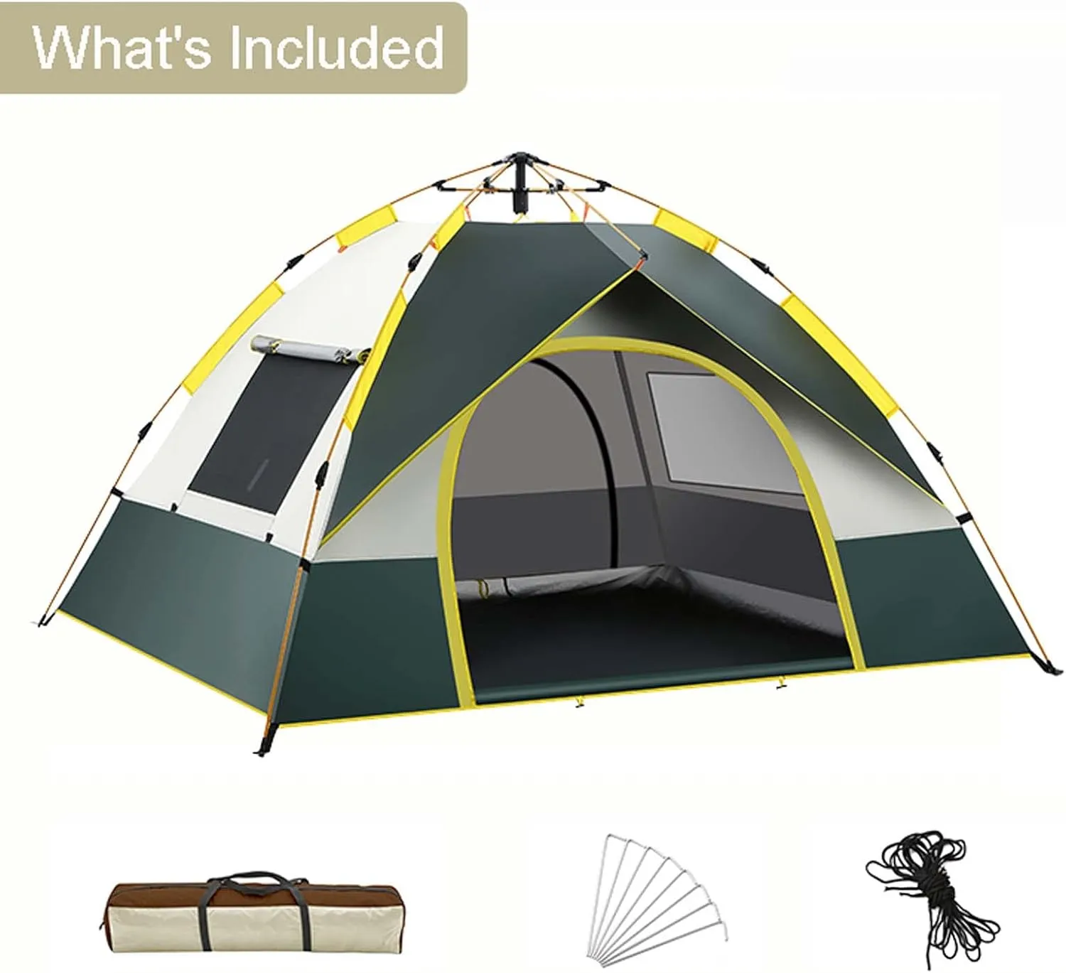 2/3/4 Person Camping Dome Tent 83x59x49 inch, Instant Pop Up Tent for Camping, Ultralight Dome Tent, 4 Person Instant Camping Tent with Removable Rain Fly, 60 Seconds Set Up Tents
