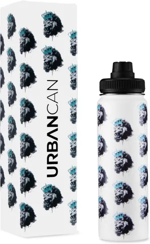 24 oz Insulated Water Bottle with Straw, Chug & Cap Lids - Drink In Style with Stainless Steel Water Bottles for Sports, Gym & Travel - Premium Double Walled Thermos Flask - Courage Of Color