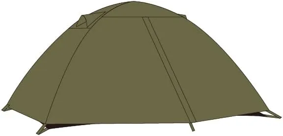 2/4 Person Double Layer Dome Camping Tent, Waterproof & Windproof, Easy Setup, Ideal for Family Camping, Hiking, and Backpacking