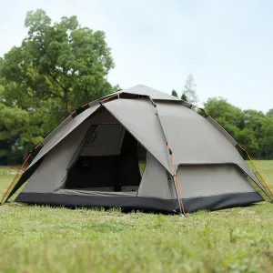 2/4 Person Pop Up Camping Tent - Quick Setup Small Tent For Camping - Lightweight Portable Backpacking Tent, Waterproof Double Layer Camping Hiking Beach Tent For Adults ( Color : /Khaki , Size : 2 pe