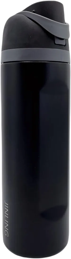 24oz Insulated Stainless Steel Water Bottle with Straw for Sports and Travel, BPA-Free Sports Water Bottle (black)