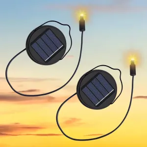 2Pack Solar Lights Top Replacement with Rechargeable Battery AA 600mAh for Solar Lantern Lights, Garden,Patio, Yard Christmas Decorations