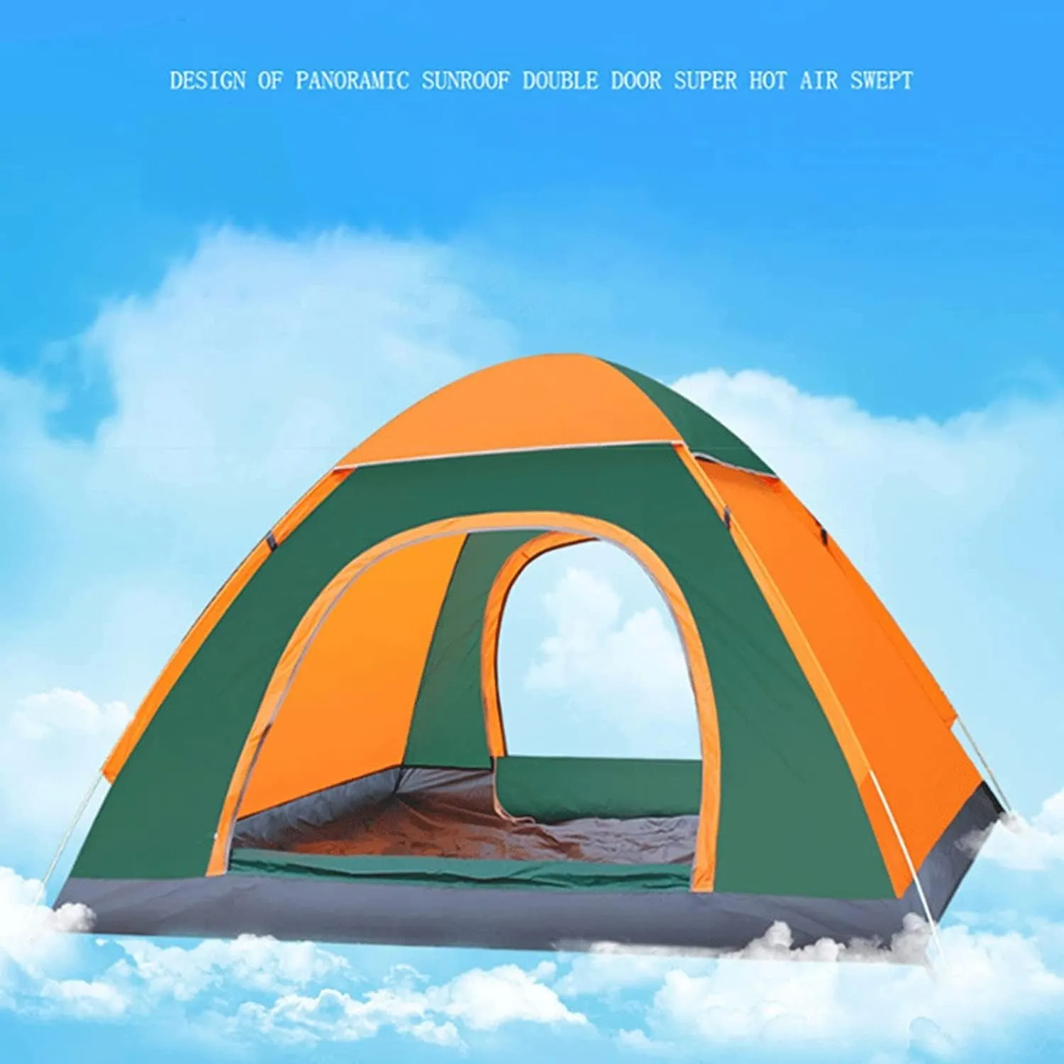 3-4 Person Automatic Family Camping Tent Camping Hiking Tipi Tent Easy to Set Up Waterproof Quick Folding for Beach Garden Camping Fishing Picnic (Color : C, Size : 34 Person)