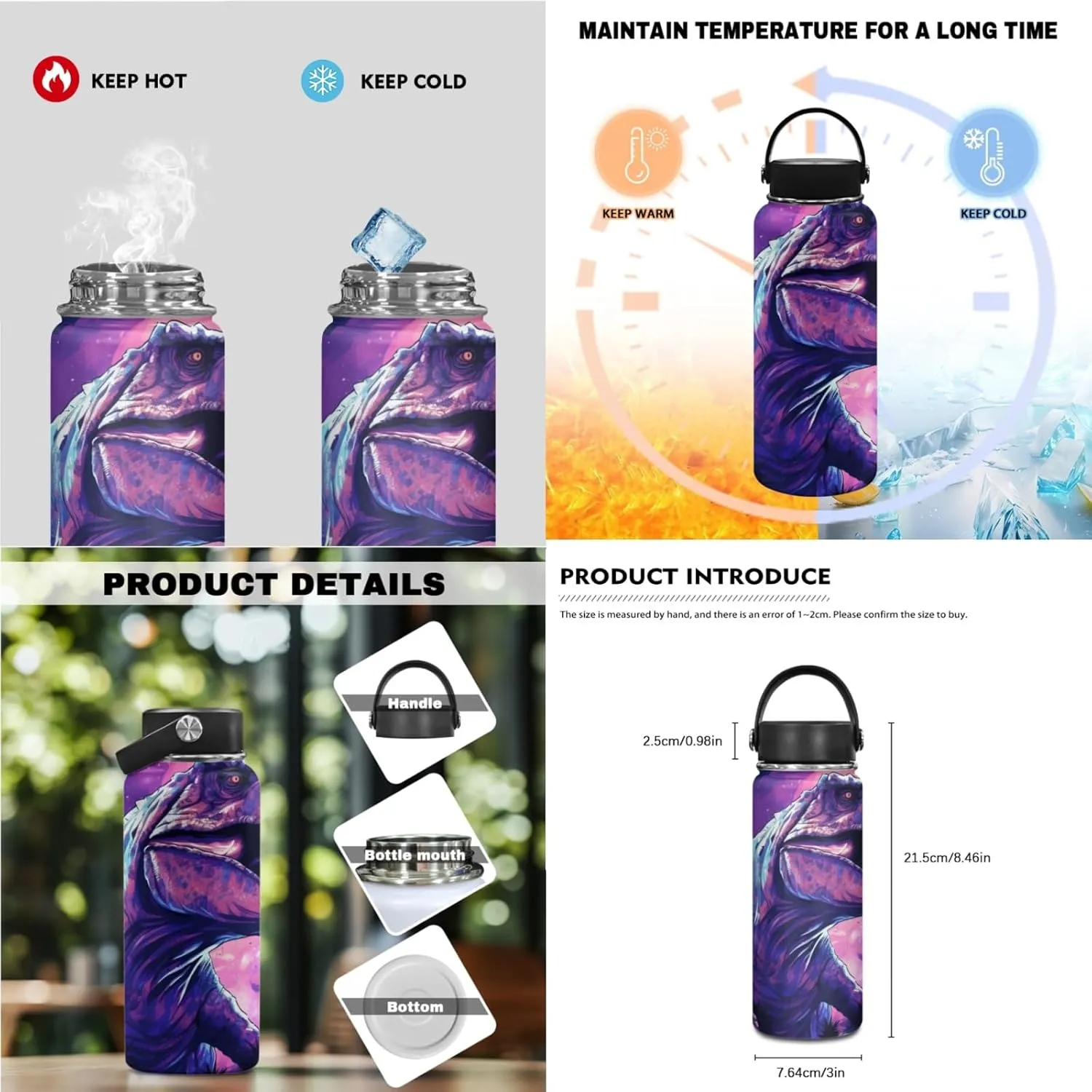 3 Pcs Dinosaur Backpack Set for Boys,17 Inch School Bag for Elementary Kids Lightweight Bookbag for 5-9T Children Book Bags with Water Bottle Lunch Box for Girls