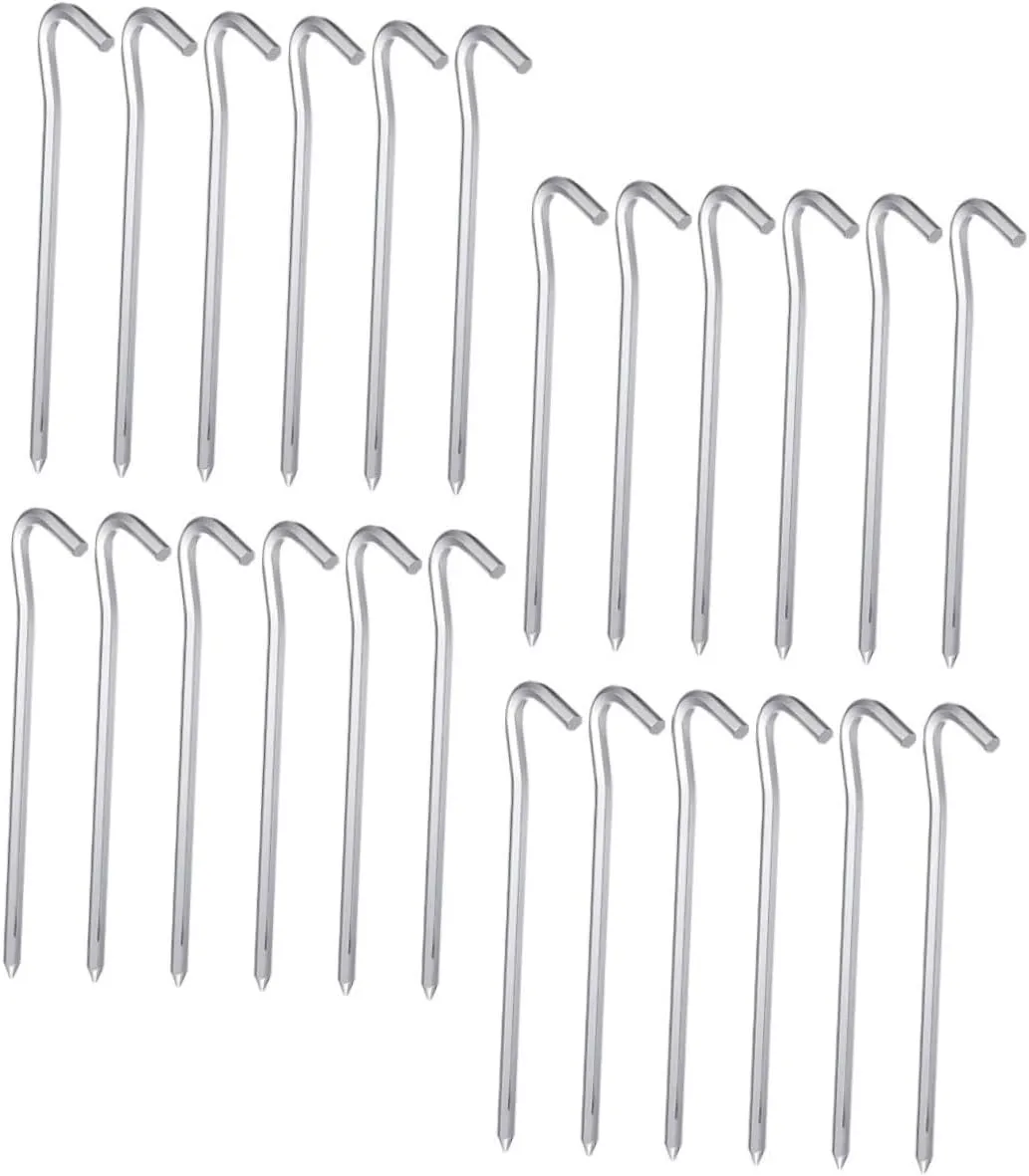 30pcs Heavy Duty Aluminum Tent Stakes for Camping Weatherproof Portable and Reusable Ground Anchors with Easy Pull Out Design for Outdoor Use and Harsh Conditions