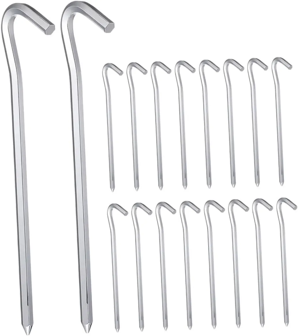30pcs Heavy Duty Aluminum Tent Stakes Versatile Ground Anchors for Camping Beach and Canopy Tents Lightweight Durable Easy to Install Outdoor Stakes