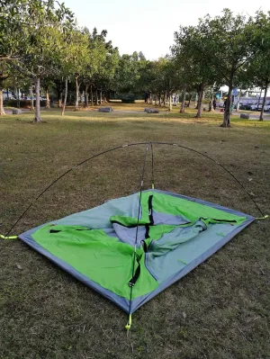 320g per set Ultralight foldable Super Light Carbon fiber titanium alloy mixed material Camping Tent Poles - (Color: light green)