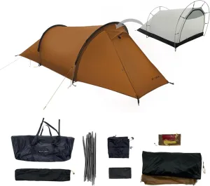 3F UL Gear 1/2 Person Ultralight Camping Tent- Windproof Category 7~8 - Rainproof Groundsheet(PU8000mm )- 3/4 Season Tent with Expanded Foyer for Outdoor Hiking Mountaineering Travel