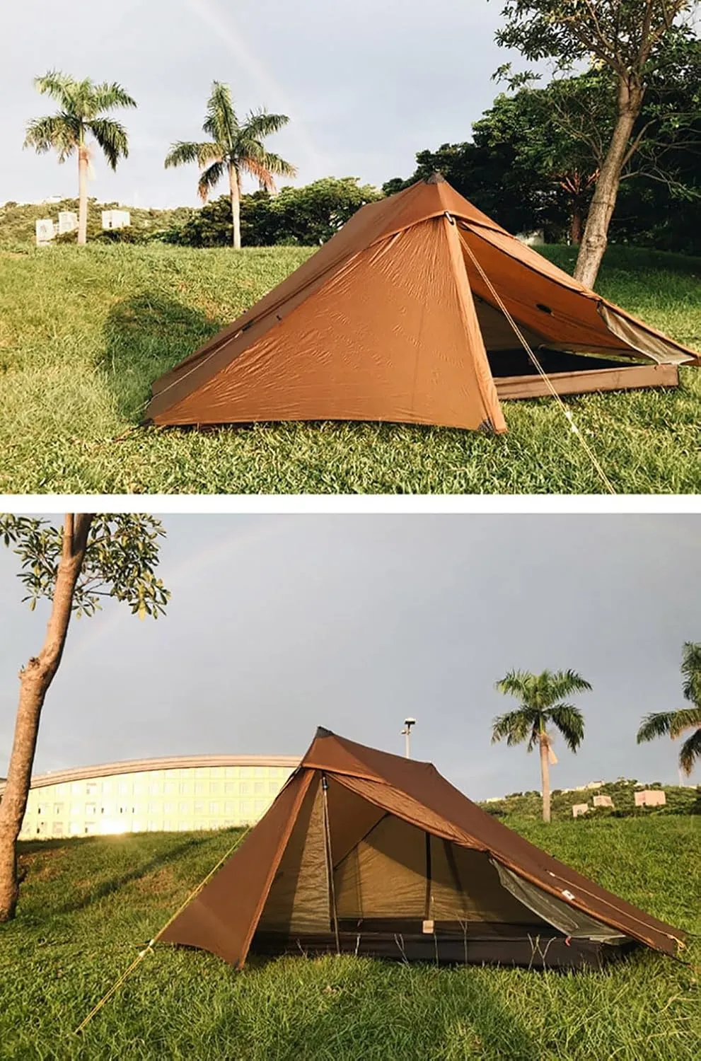 3F UL Gear Lanshan PRO Lanshan Ultralight Tent 4 Season Backpacking Tent for 1 Person, Waterproof Professional Tents for Camping, Trekking, Kayaking, Climbing, Hiking