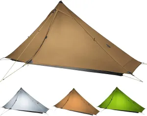 3F UL Gear Lanshan PRO Ultralight Tent 3-Season Backpacking Tent for 1-2 Person Camping, Climbing, Hiking, Trekking, Kayaking, Khaki