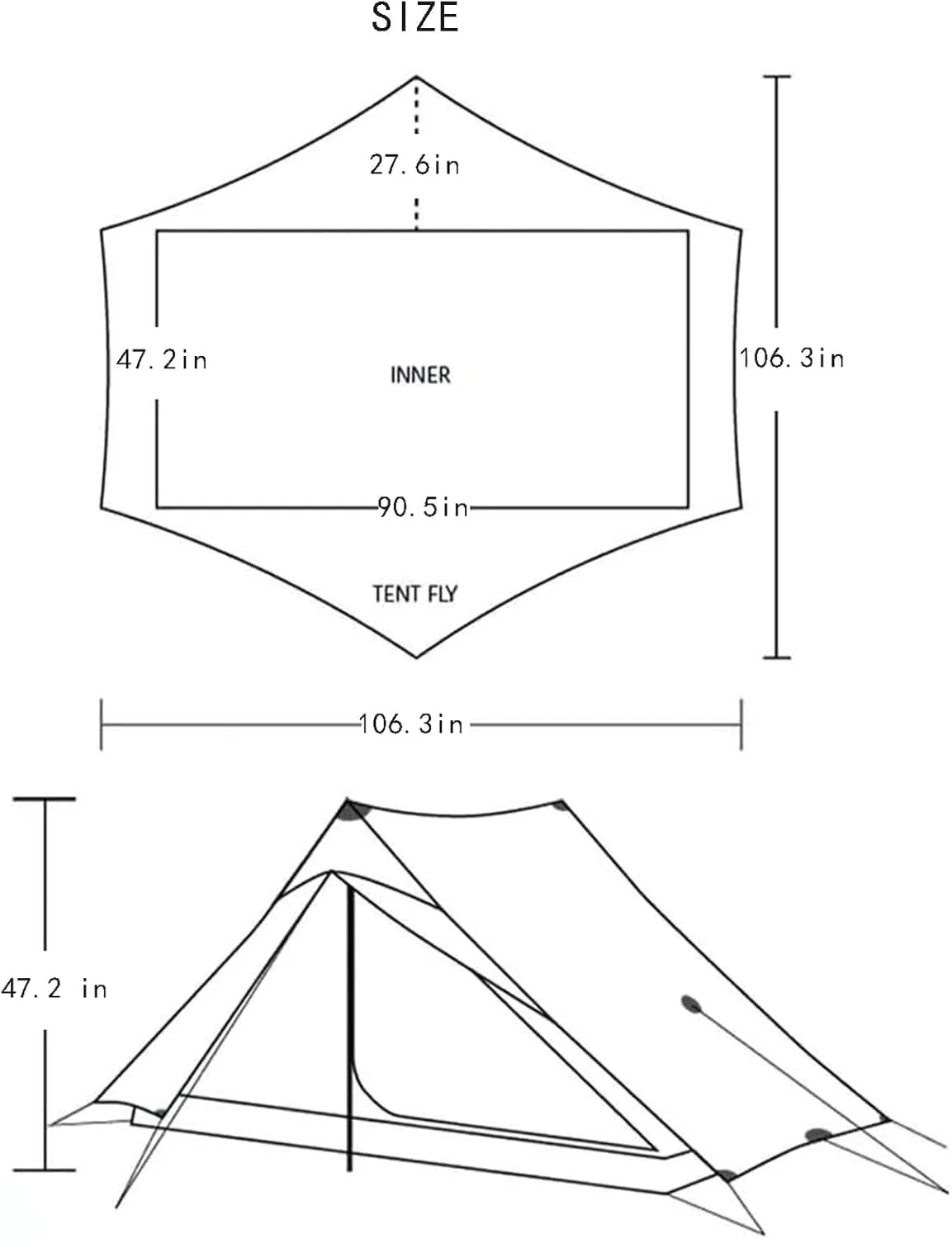 3F UL Gear Lanshan Ultralight Tent Waterproof Professional Hiking Tent 1 Person 2 Person Tents