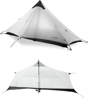 3F UL Gear Lanshan1 Ultralight Tent 3/4 Season Portable Backpacking Tent for 1-Person 15D Silicon Coated Waterproof Poleless Double Layer Tent for Camping, Climbing, Hiking