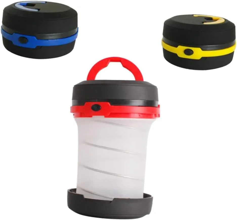 3Pcs LED Camping Lanterns Portable Collapsible Tent Light for Hiking and Emergencies Design and Red Compact High Brightness Sos Function