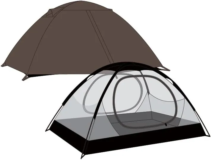 4 Person 3 Season Tent,Double Layer,Waterproof,Windproof for Family Camping Adventures