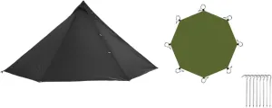 4-Person Tipi Hot Tent with Floor - The Ultimate Ultralight Shelter for Outdoor Adventures PU3000mm