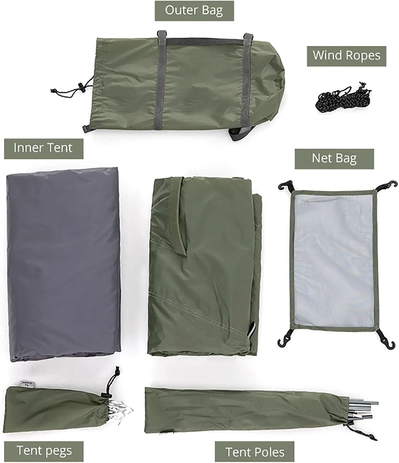 4 Season Ultralight Camping Tent, Backpacking Tent, 2 People Double Layer All Weather Easy Setup Tents for Outdoor Survival, Hiking, Backpack Travel, Mountaineering