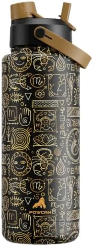 40 oz Insulated Water Bottle with 2-in-1 Straw and Spout Lid, Keep Cold 24H, Leak-Proof, BPA-Free, Double Wall Stainless Steel Water Bottle for Sports, Gym, Travel, and School (Mystic Glyph)