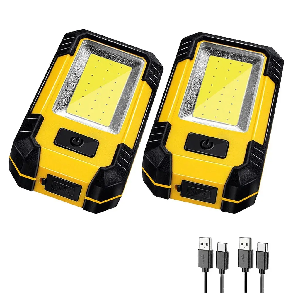 4000mAh LED Work Light Rechargeable Super Bright COB Flashlight with Magnetic Portable Outdoor Camping Lantern Emergency Lamp