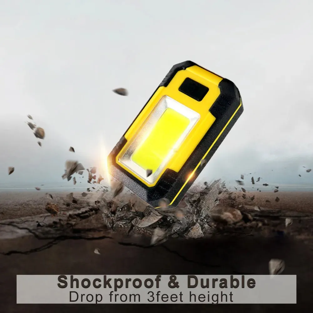 4000mAh LED Work Light Rechargeable Super Bright COB Flashlight with Magnetic Portable Outdoor Camping Lantern Emergency Lamp