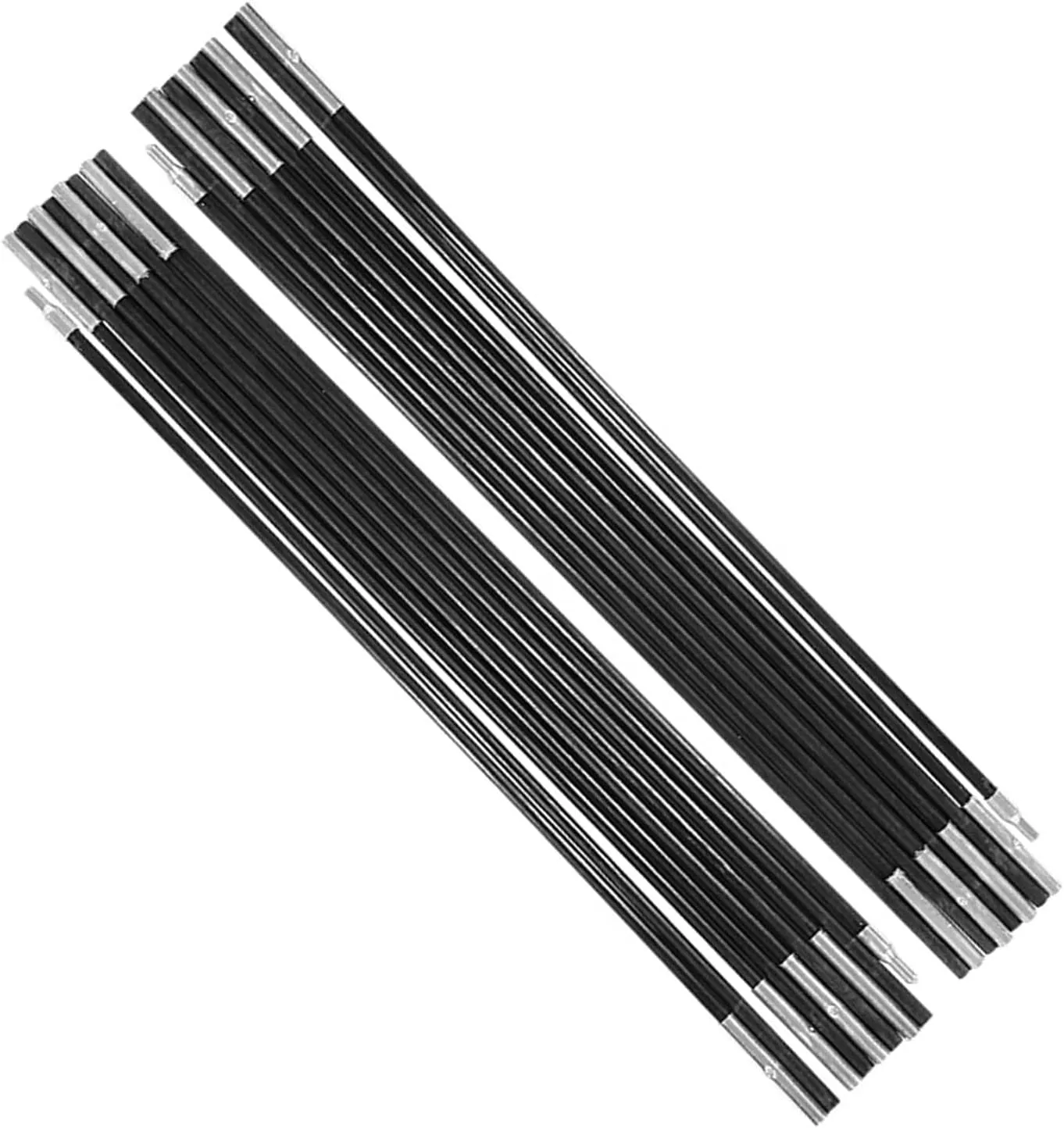 4.9M Fiberglass Camping Tent Poles, Tent Support Rod Replacement Kit Awning Poles Universal Portable Lightweight for Outdoor Hiking Fishing Backpacking