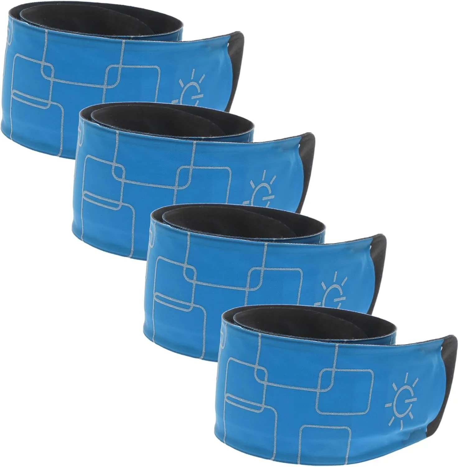 4Pcs LED Horse Ankle Bands Adjustable Reflective Leg Wraps for Night Safety Rechargeable High Visibility for Riding Cycling Walking Outdoor Activities