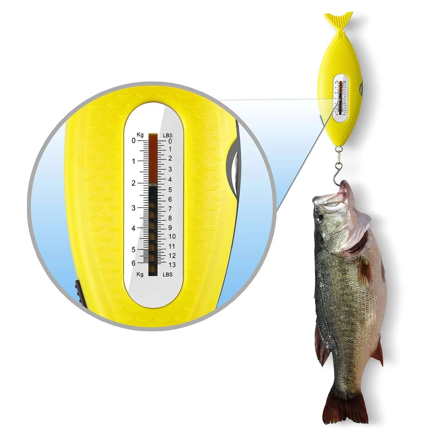 5-in-1 Multi-Tool for Fishing, Yellow Fish
