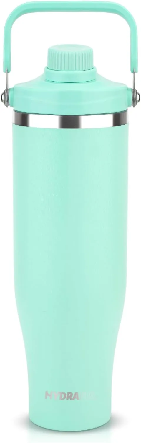 50 oz Stainless Steel Water Bottle with Spout Lid & Handle, Insulated Large Hydration Bottle for Cold & Hot Drinks, Leak-Proof Metal Tumbler for Travel, Gym, and Outdoor