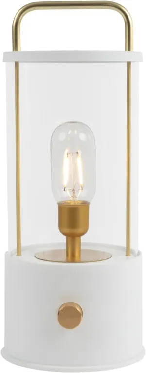 50126 LED Camping Lantern in White, Lamp for Indoor and Outdoor Use, Rechargeable and Dimmable, Approx. 35 cm, Portable Light