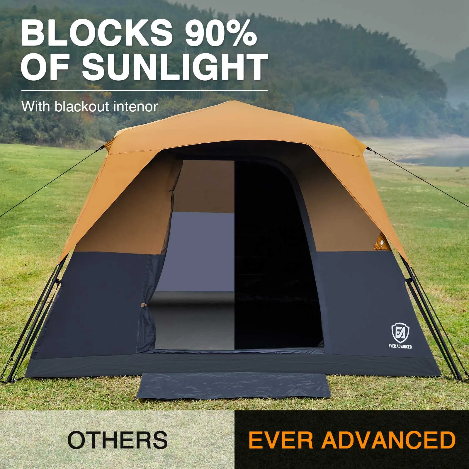6 Person Instant Blackout Camping Tent