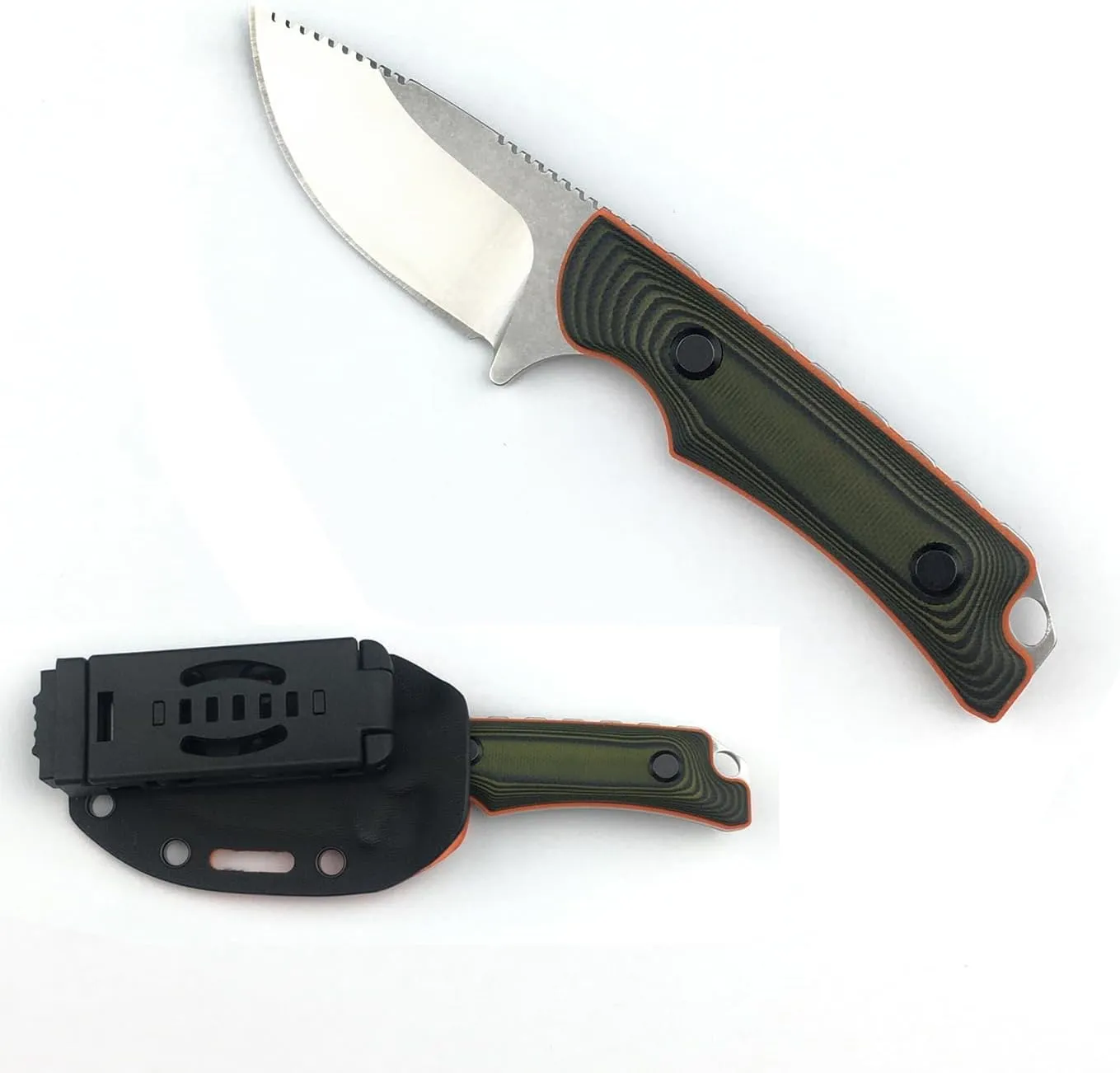 6.3 Inches Hidden Canyon Fixed Blade Knife with Kydex Sheath, 8Cr13Mov Blade, Full Tang G10 Handle, EDC Camping Hunting Knife for Men