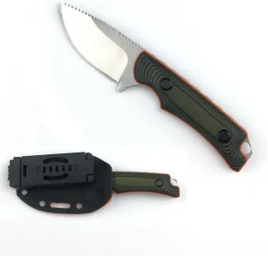 6.3 Inches Hidden Canyon Fixed Blade Knife with Kydex Sheath, 8Cr13Mov Blade, Full Tang G10 Handle, EDC Camping Hunting Knife for Men
