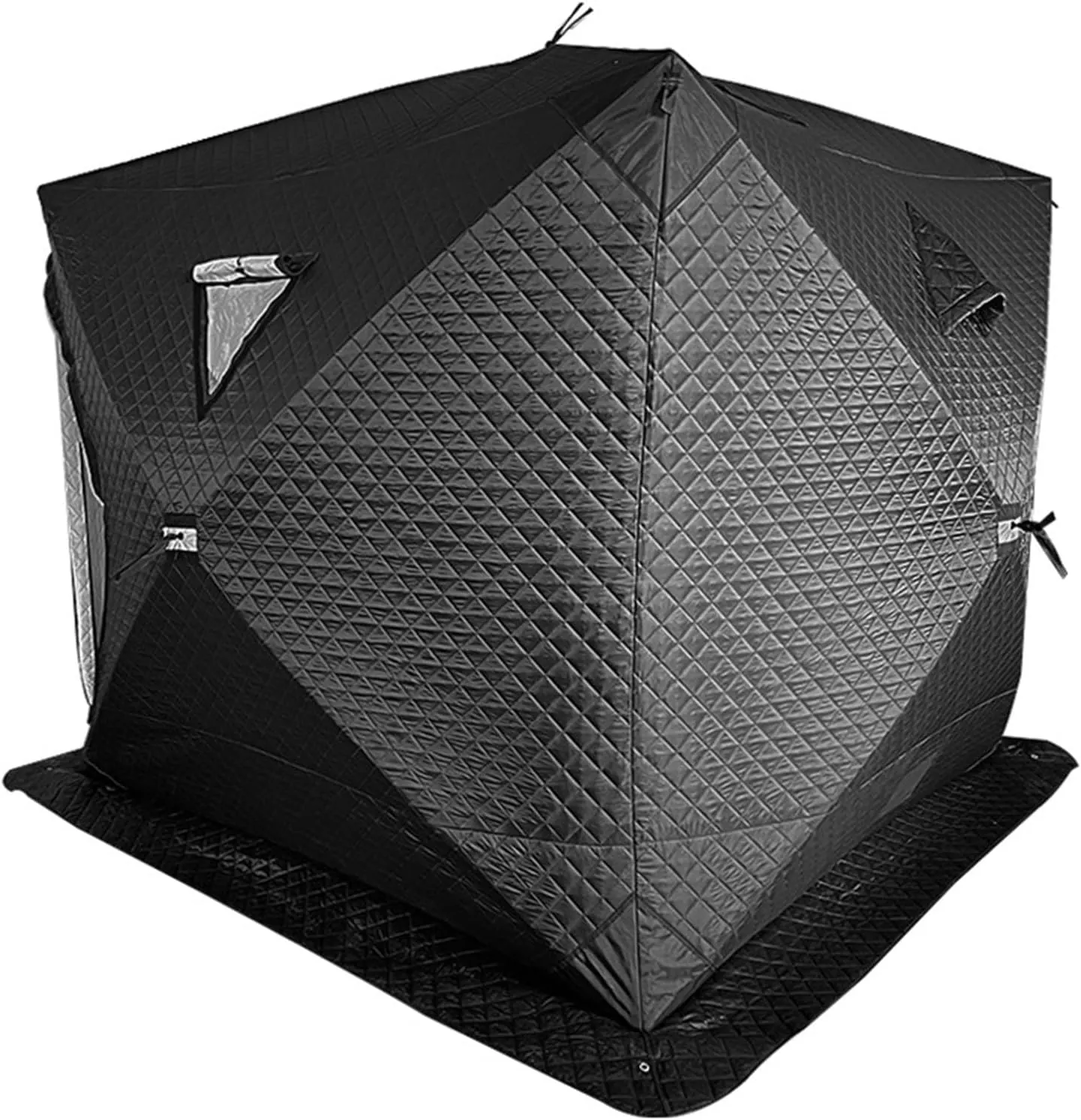 6.4㎡ Inflatable Camping Tent for 3-4 Person, Luxury Outdoor Tent for Family Glamping, Outdoor Party, Easy Setup 4 Season Waterproof Windproof Outdoor Blow Up Tent