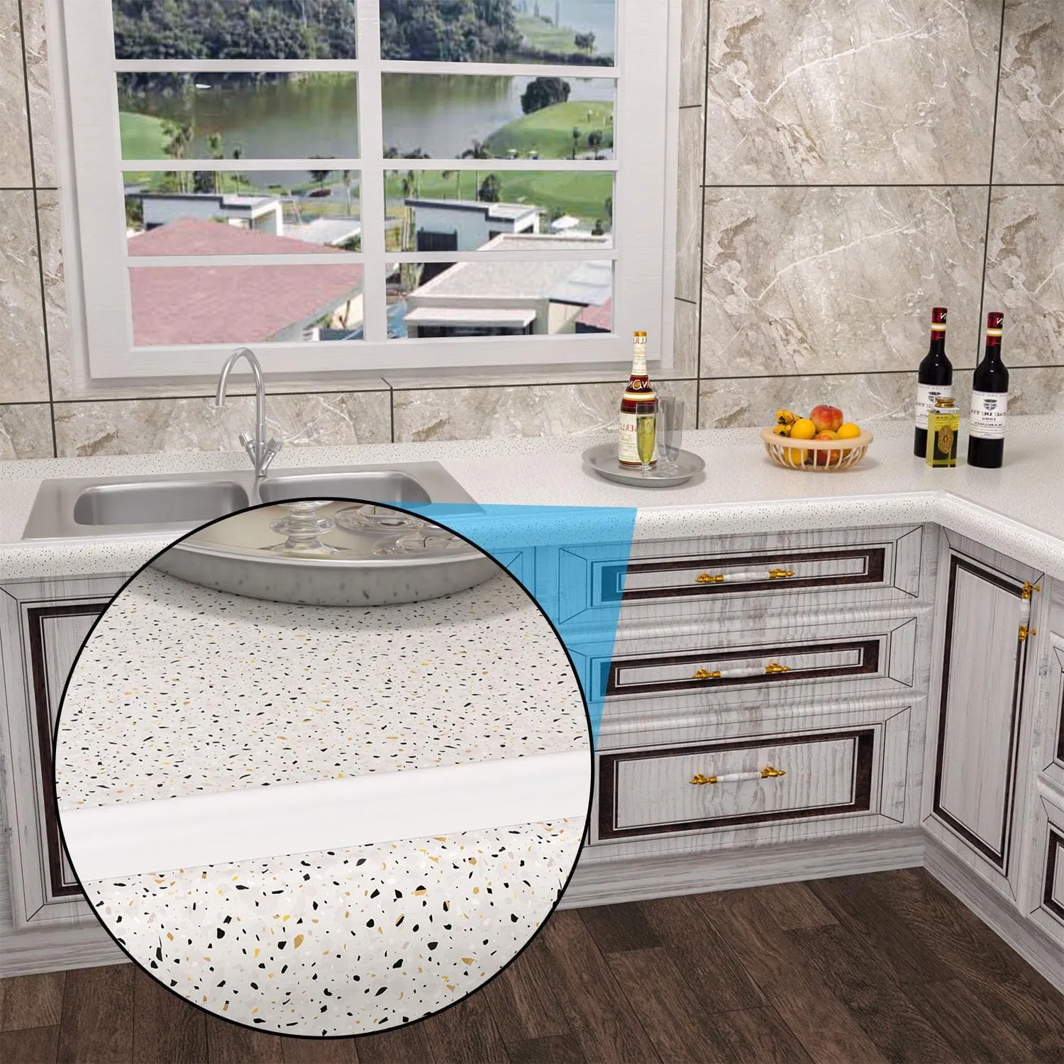 78 Inch Shower Threshold Water Dam Collapsible Arch Shaped 0.47" Tall White Shower Stopper Barrier and Stop Water Keep Dry and Wet Separation Suitable for Bathroom and Kitchen
