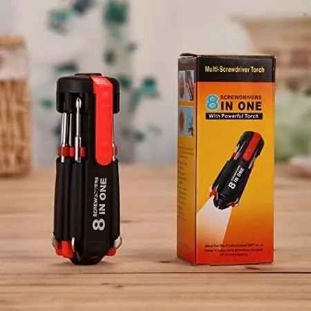 8-in-1 Screwdriver with LED Torch