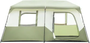 8-Person Tent, Windproof Tent with Rainfly, Family Tent with Carry Bag,Easy to Assemble, Tent for Hunting, Outdoor Camping, Tents for Family Camping Outdoor Hunting Party 155.9" L x 107.8" W x 72" H
