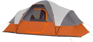 8 Person Tunnel Tent Lightweight Trekking and Camping Tent Waterproof 2 Doors Ventilation Double Layer Family Tent Large Space Dome Tent