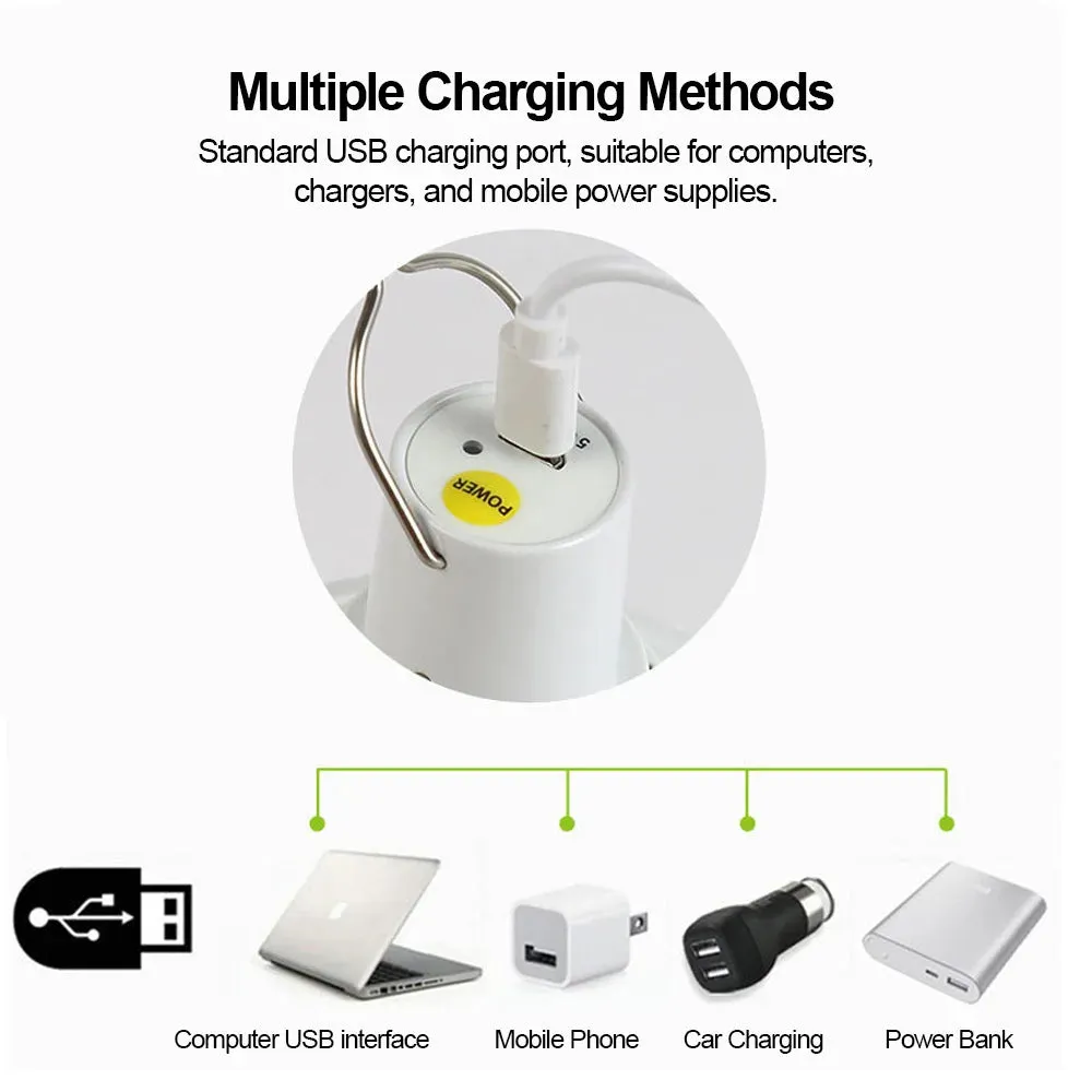 80W USB Rechargeable LED Emergency Lights - Portable Camping Lanterns for Outdoor Tents and Flashlight Use