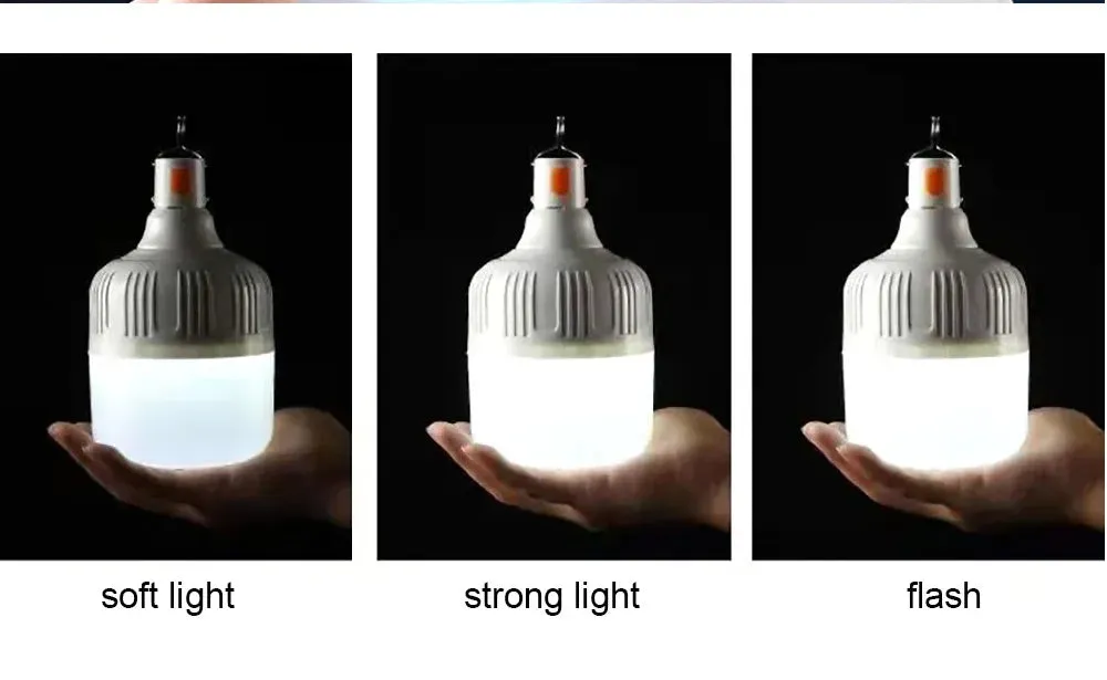 80W USB Rechargeable LED Emergency Lights - Portable Camping Lanterns for Outdoor Tents and Flashlight Use