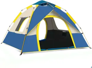 83x59x55 inch Pop Up Tents for Camping, 2-3 Person Portable Camp Tents, Waterproof & Windproof Family Tent with Top Rainfly, Instant Blackout Camping Tent, Lightweight Outdoor Tents