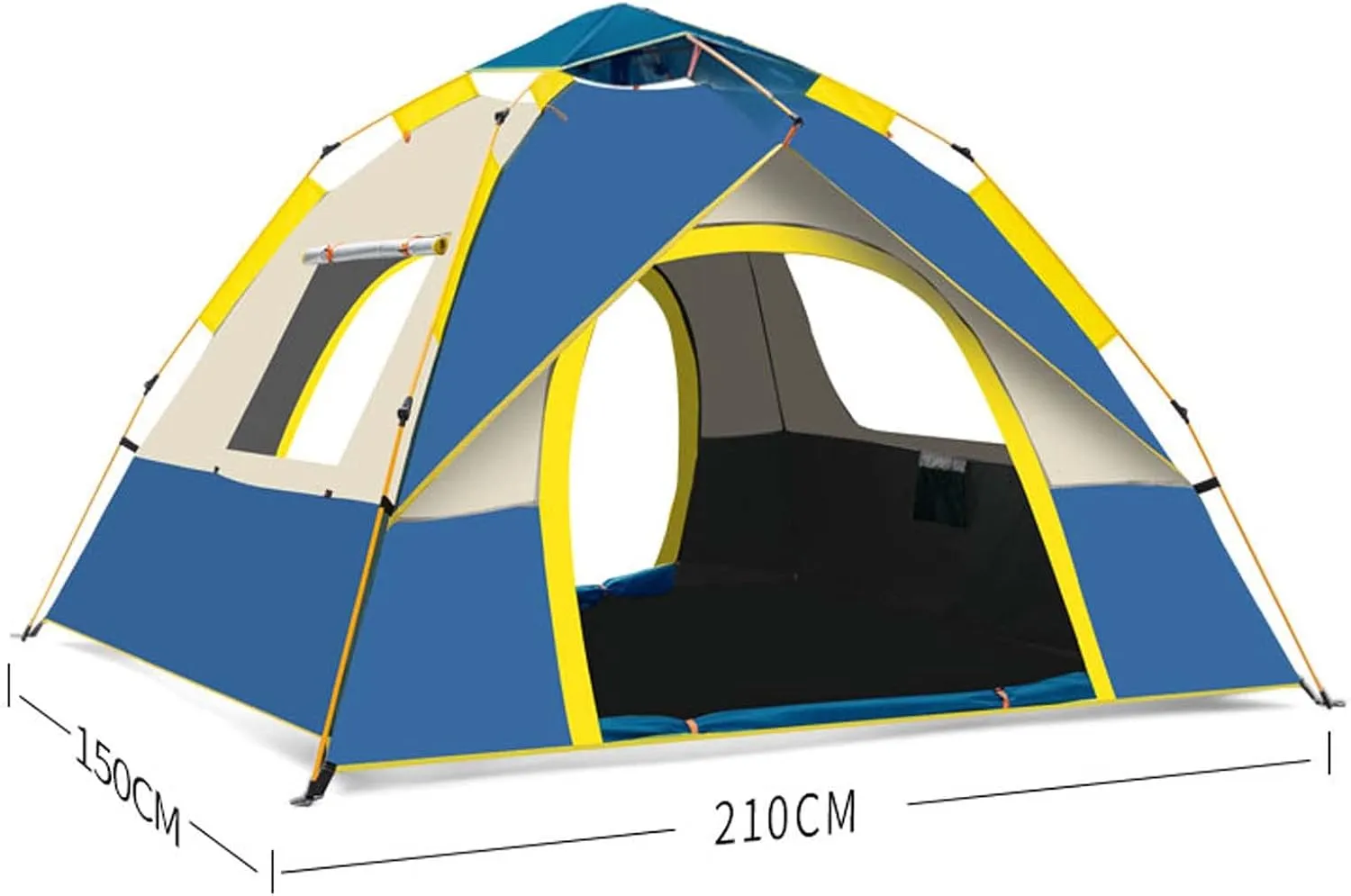 83x59x55 inch Pop Up Tents for Camping, 2-3 Person Portable Camp Tents, Waterproof & Windproof Family Tent with Top Rainfly, Instant Blackout Camping Tent, Lightweight Outdoor Tents