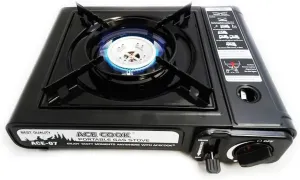 87230 7,650 BTU Portable Butane Gas Stove with Carrying Case. Auto Ignition, Safety Shut-off. CSA Approved.