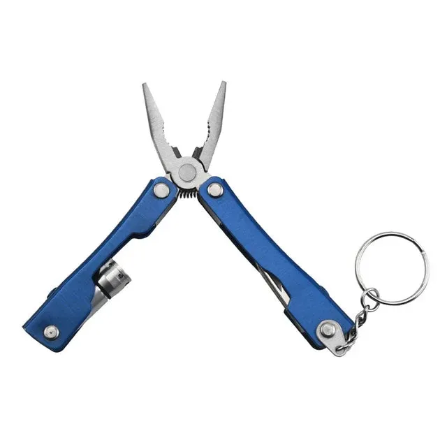 9 In 1 Multifunctional Foldable Pocket Pliers LED Lamp Flashlight Screwdriver Bottle Opener Outdoor Camping Portable Mini Pliers