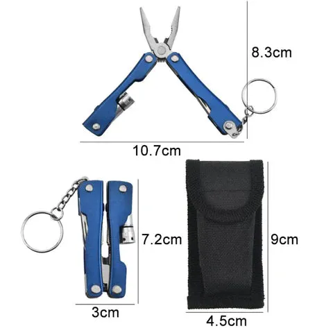9 In 1 Multifunctional Foldable Pocket Pliers LED Lamp Flashlight Screwdriver Bottle Opener Outdoor Camping Portable Mini Pliers