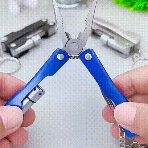 9 In 1 Multifunctional Foldable Pocket Pliers LED Lamp Flashlight Screwdriver Bottle Opener Outdoor Camping Portable Mini Pliers