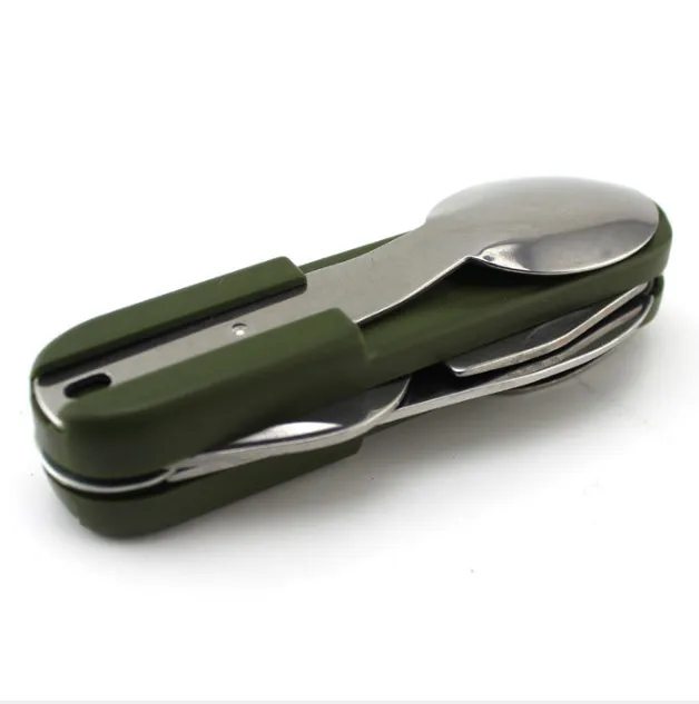 9 In1 Outdoor Combination Tableware Fork Spoon Stainless Steel