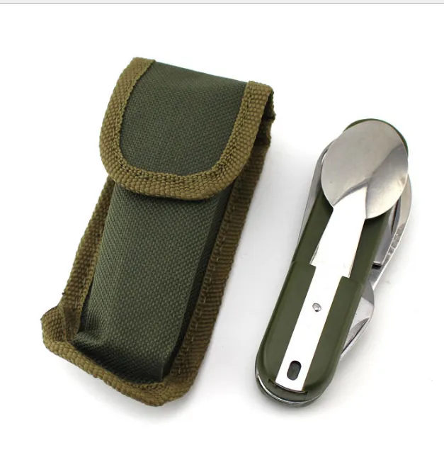 9 In1 Outdoor Combination Tableware Fork Spoon Stainless Steel