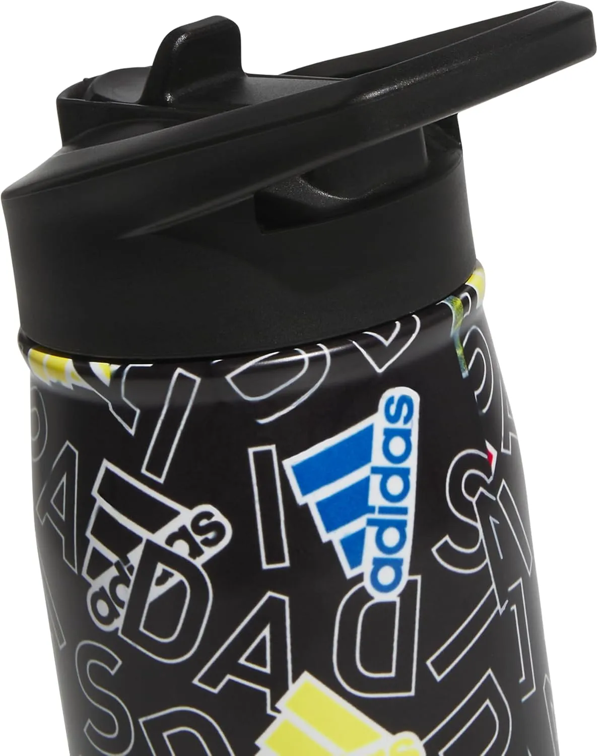 adidas 600 ML (20 oz) Straw Top Metal Water Bottle, Hot/Cold Double-Walled Insulated 18/8 Stainless Steel