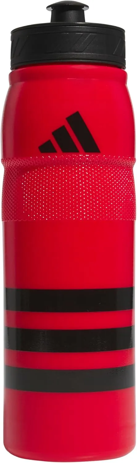 adidas 750 ML (28 oz) Stadium Refillable Plastic Sport Water Bottle, Scarlet, One Size