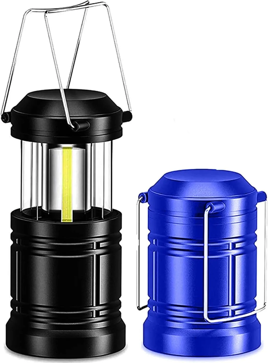 AlltroLite CAMPER 2-Pack LED Camping Lantern Lights Collapsible 500lm | COB Technology | Waterproof Lantern with Magnetic Base for Night | Fishing | Camping | Hiking | Emergencies | Batteries Included