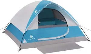 ALPHA CAMP 2/3/4 Person Camping Dome Tent with Rainfly, Lightweight Weatherproof Portable Backpacking Instant Tent, Easy Setup Tent for Outdoor Camping, Hiking, Mountaineering, Travel, Beach